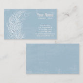 Grunge White Feather Visitekaartje (Voorkant / Achterkant)