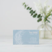 Grunge White Feather Visitekaartje (Staand voorkant)