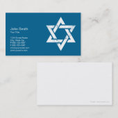 Grunge White Star van David Business Card Template Visitekaartje (Voorkant / Achterkant)