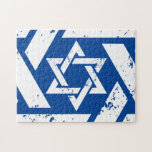 Grunge White Star van David Legpuzzel<br><div class="desc">Grunge White Star van David. Een geweldig ontwerp voor elk Israëlisch of Joods geschenk. De ster van David is een oud joods symbool dat op de vlag van het land Israël staat. De ster van David heet 'Magen David' in het Hebreeuws, wat 'The Shield of David' betekent. Dit ontwerp zou...</div>
