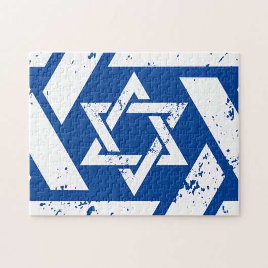 Grunge White Star van David Legpuzzel (Horizontaal)