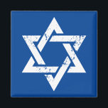 Grunge White Star van David Magneet<br><div class="desc">De witte ster van David. Een geweldig ontwerp voor elk Israëlisch of Joods geschenk. De ster van David is een oud joods symbool dat op de vlag van het land Israël staat. De ster van David heet 'Magen David' in het Hebreeuws, wat 'The Shield of David' betekent. Dit ontwerp zou...</div>