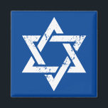 Grunge White Star van David Magneet<br><div class="desc">De witte ster van David. Een geweldig ontwerp voor elk Israëlisch of Joods geschenk. De ster van David is een oud joods symbool dat op de vlag van het land Israël staat. De ster van David heet 'Magen David' in het Hebreeuws, wat 'The Shield of David' betekent. Dit ontwerp zou...</div>
