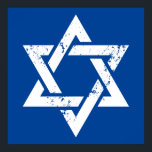 Grunge White Star van David Poster<br><div class="desc">De witte ster van David. Een geweldig ontwerp voor elk Israëlisch of Joods geschenk. De ster van David is een oud joods symbool dat op de vlag van het land Israël staat. De ster van David heet 'Magen David' in het Hebreeuws, wat 'The Shield of David' betekent. Dit ontwerp zou...</div>