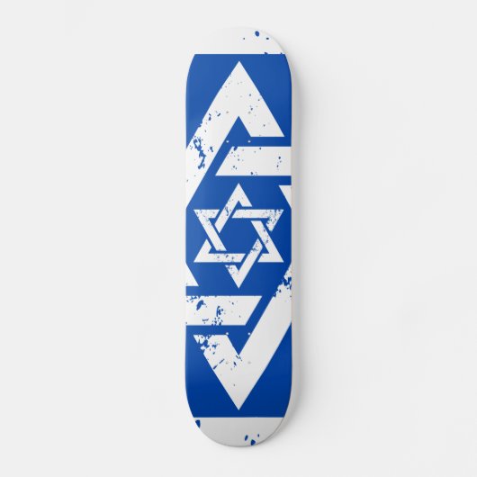 Grunge White Star van David Skateboard (Voorkant)