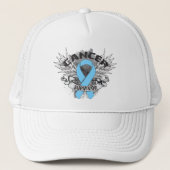 Grunge Winged lint Prostate Cancer Survivor Trucker Pet (Voorkant)