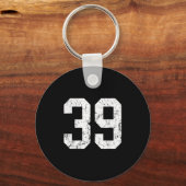 Grunge witte nummer jersey uniform speler fan sleutelhanger (Voorkant)