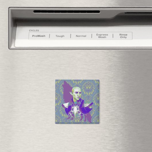 Grunge Wolf Magnet (Insitu (Vaatwasser))