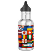 Grunge World Flags Collage Designer Waterfles (Links)