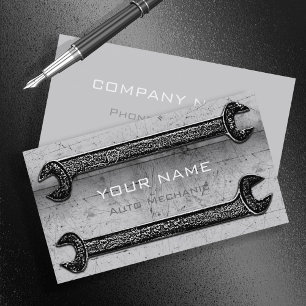 Grunge Wrenches Grey ID321 Visitekaartje