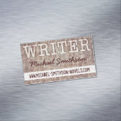 Grunge Writer Author Antiek Website Marketing Visitekaartje Magneet (Voorbeeld)