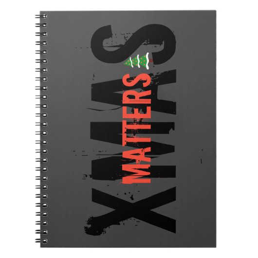 Grunge XMAS MATTERS oogstende kerstboom! Notitieboek (Voorkant)