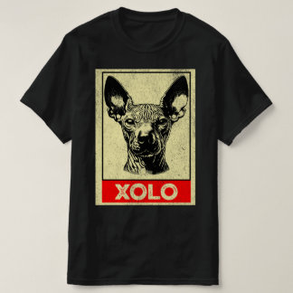 Grunge Xoloitzcuintli illustratieprofiel T-shirt