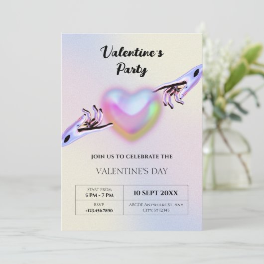 Grunge y2k heart kaart (Staand voorkant)