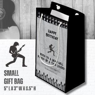 Grunge Zilver Muzikant Verjaardag Klein Cadeauzakje