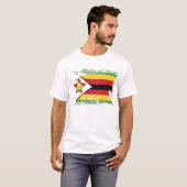 Grunge Zimbabwe Flag T-shirt (Voorkant volledig)
