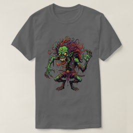 Grunge Zombie Schedel Horror graffiti T-shirt