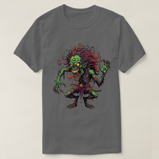Grunge Zombie Schedel Horror graffiti T-shirt (Design voorkant)