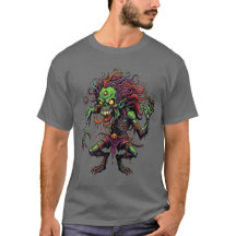 Grunge Zombie Schedel Horror graffiti T-shirt