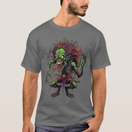 Grunge Zombie Schedel Horror graffiti T-shirt