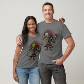 Grunge Zombie Schedel Horror graffiti T-shirt (Unisex)