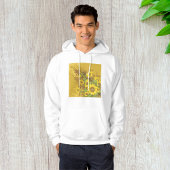 Grunge Zonnebloem Art Bold Rustiek Geel Bloemen Hoodie