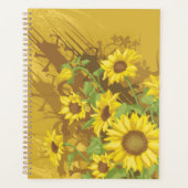 Grunge Zonnebloem Art Bold Rustiek Geel Bloemen Planner (Voorkant)