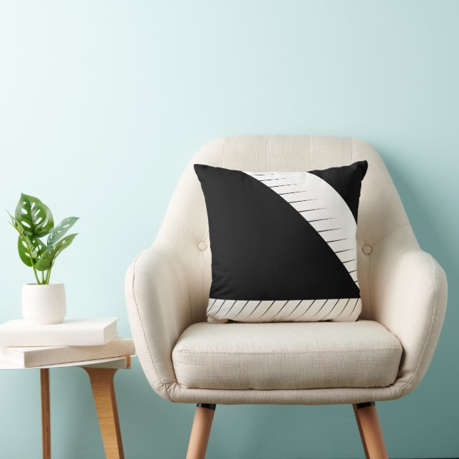 Grunge Zwart en Wit = Kussen (Stoel)