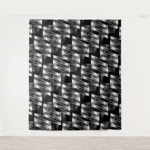 Grunge zwart-wit abstractie. wandkleed