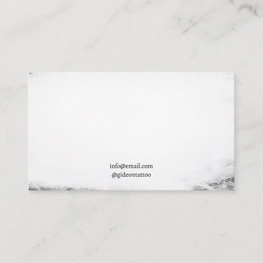 Grunge Zwart-wit Crow Silhouet Tattoo Visitekaartje (Achterkant)