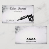 Grunge zwart-wit Tattoo Visitekaartje (Voorkant / Achterkant)