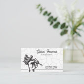 Grunge zwart-wit Tattoo Visitekaartje (Staand voorkant)