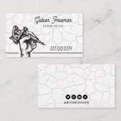 Grunge zwart-wit Tattoo Visitekaartje (Voorkant / Achterkant)