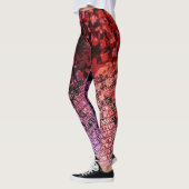 Grunge zwarte rode paarse woorden om te leven door leggings (Links)