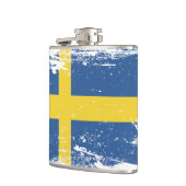 Grunge Zweden vlag Heupfles (Links)