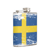 Grunge Zweden vlag Heupfles (Rechts)