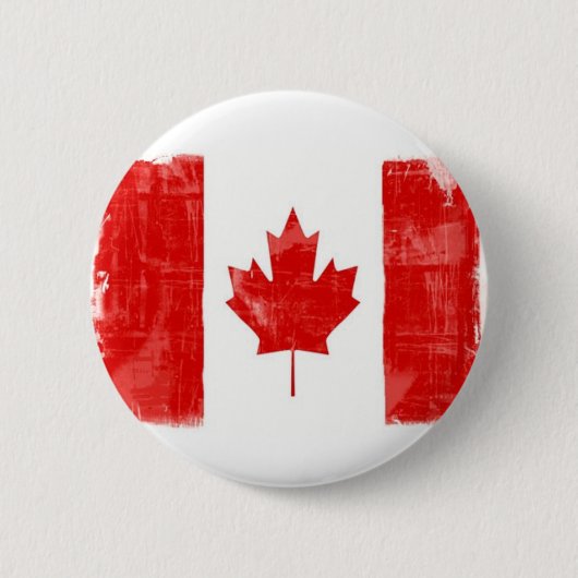 GrungeCanadianFlag-lg Ronde Button 5,7 Cm (Voorkant)