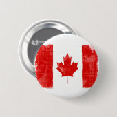 GrungeCanadianFlag-lg Ronde Button 5,7 Cm (Voorkant /achterkant)