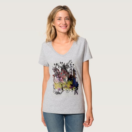 Grunged City T-shirt (Voorkant volledig)