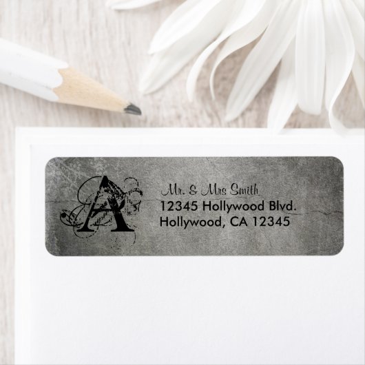 Grunged Custom Monogram Etiket (Insitu)