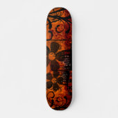 Grunged Damask - met bloemen Persoonlijk Skateboard (Voorkant)