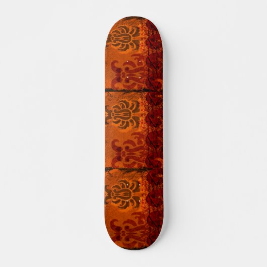 Grunged Damask Persoonlijk Skateboard (Voorkant)