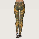 Grunged Green Camouflage.. Leggings (Achterkant)