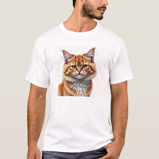Grungewave Kat: digitale Waterverf chaos T-shirt (Voorkant)