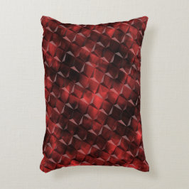 Grungy 3D-trapsgewijze vierkantjes met koolstofvle Accent Kussen