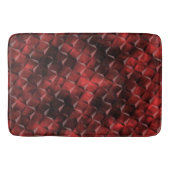 Grungy 3D-trapsgewijze vierkantjes met koolstofvle Badmat (Voorkant)