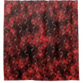 Grungy 3D-trapsgewijze vierkantjes met koolstofvle Douchegordijn (Voorkant)