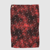 Grungy 3D-trapsgewijze vierkantjes met koolstofvle Golfhanddoek (Voorkant)