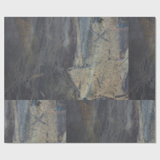 Grungy Abstract Slate Design Cadeaupapier (Vlak)