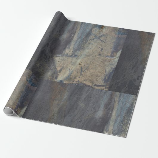 Grungy Abstract Slate Design Cadeaupapier (Uitgerold)
